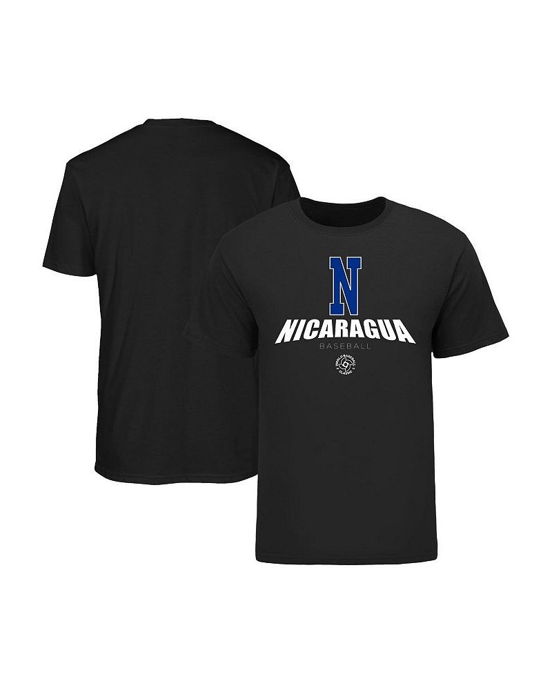 Men's Black Nicaragua Baseball 2023 World Baseball Classic Federation T-shirt $22.05 T-Shirts