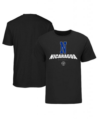 Men's Black Nicaragua Baseball 2023 World Baseball Classic Federation T-shirt $22.05 T-Shirts