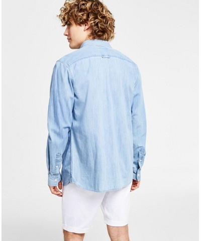 Men's Jesse Regular-Fit Button-Down Denim Shirt Blue $32.50 Shirts