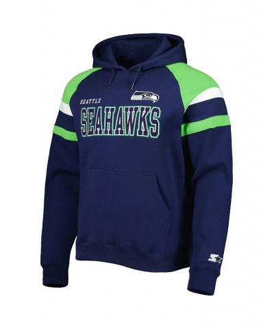 Men's College Navy Seattle Seahawks Draft Fleece Raglan Pullover Hoodie $33.92 Sweatshirt