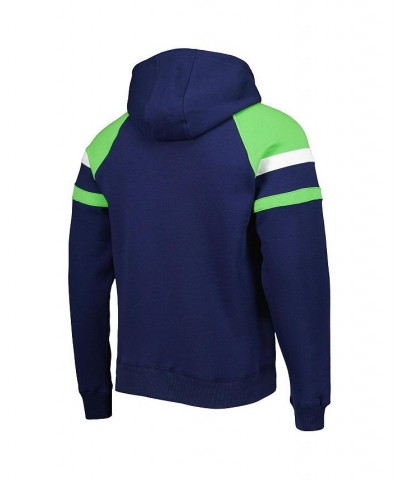 Men's College Navy Seattle Seahawks Draft Fleece Raglan Pullover Hoodie $33.92 Sweatshirt