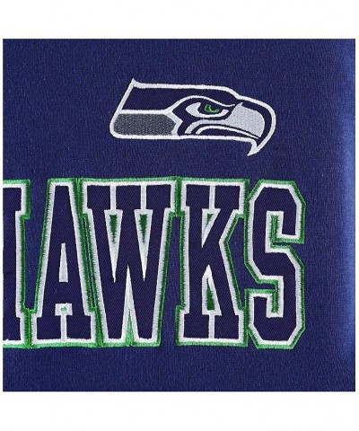 Men's College Navy Seattle Seahawks Draft Fleece Raglan Pullover Hoodie $33.92 Sweatshirt