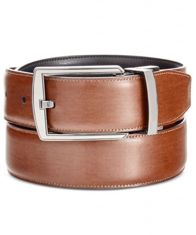 Men's Leather Big & Tall Reversible Feather Stitch-Edge Belt $17.91 Belts