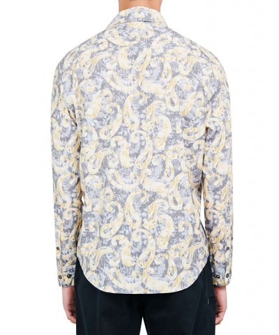 Men's Slim-Fit Non-Iron Performance Stretch Paisley Floral-Print Button-Down Shirt Gold $37.59 Shirts