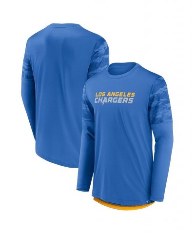 Men's Branded Blue, Gold Los Angeles Chargers Square Off Long Sleeve T-shirt $23.52 T-Shirts