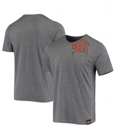 Men's Heather Gray San Francisco Giants Tri-Pocket T-shirt $19.35 T-Shirts