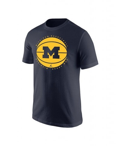 Men's Brand Navy Michigan Wolverines Basketball Team Issue T-shirt $16.80 T-Shirts