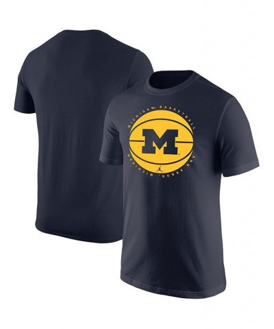 Men's Brand Navy Michigan Wolverines Basketball Team Issue T-shirt $16.80 T-Shirts