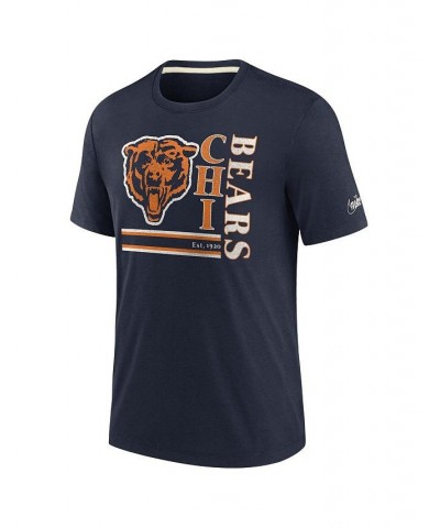 Men's Navy Chicago Bears Wordmark Logo Tri-Blend T-shirt $21.00 T-Shirts