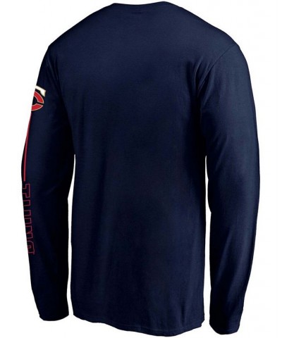 Men's Navy Minnesota Twins Team Front Line Long Sleeve T-shirt $23.03 T-Shirts