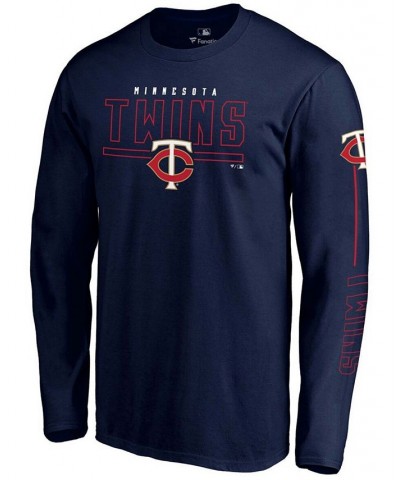 Men's Navy Minnesota Twins Team Front Line Long Sleeve T-shirt $23.03 T-Shirts