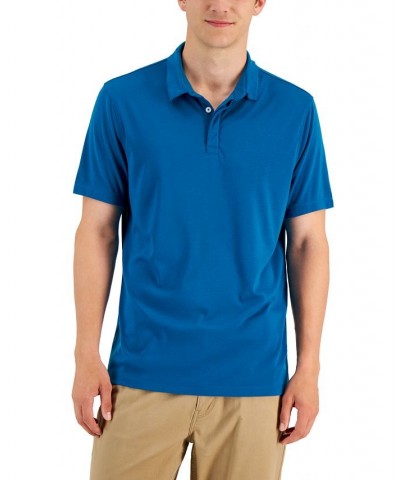 Men's AlfaTech Stretch Solid Polo Shirt Green $17.96 Polo Shirts