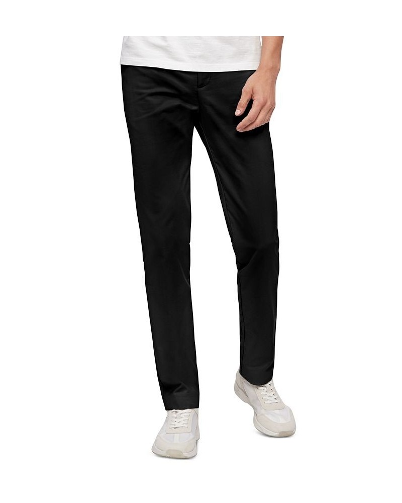 Men's Slim-Fit Modern Stretch Chino Pants Black $41.79 Pants