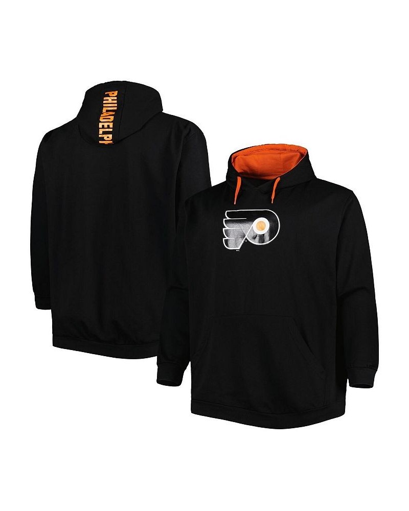 Men's Black Philadelphia Flyers Big and Tall Fleece Pullover Hoodie $35.00 Sweatshirt