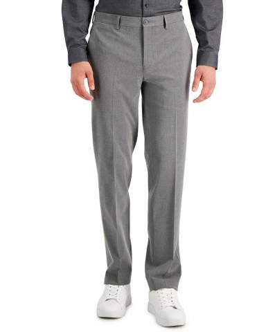 Men's Slim-Fit Gray Solid Suit Pants Gray $20.14 Pants