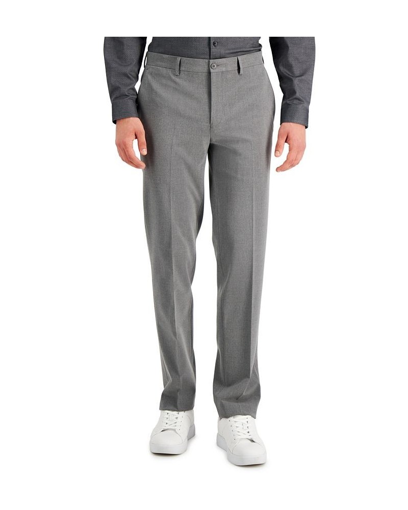 Men's Slim-Fit Gray Solid Suit Pants Gray $20.14 Pants