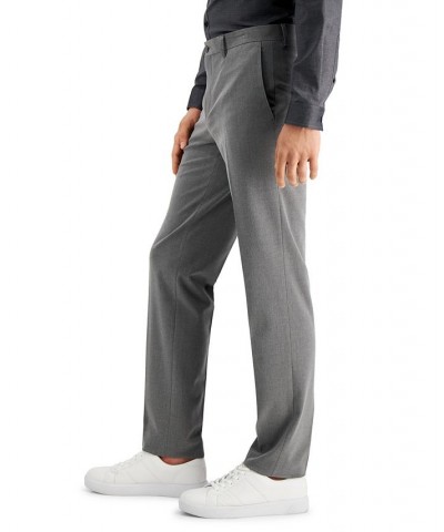 Men's Slim-Fit Gray Solid Suit Pants Gray $20.14 Pants