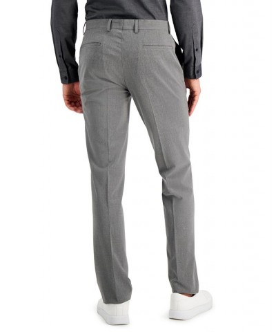 Men's Slim-Fit Gray Solid Suit Pants Gray $20.14 Pants