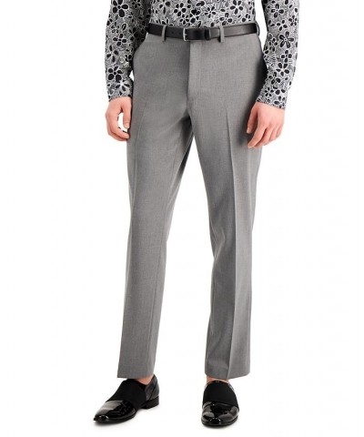 Men's Slim-Fit Gray Solid Suit Pants Gray $20.14 Pants