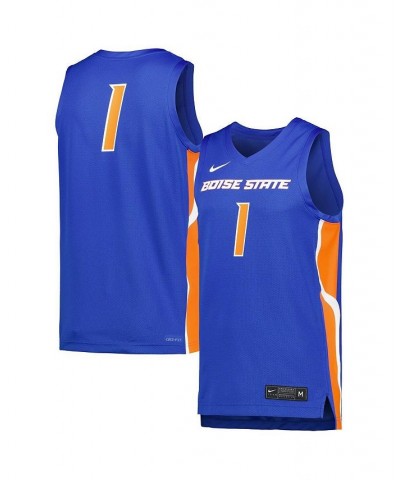 Men's Royal Boise State Broncos Replica Basketball Jersey $43.20 Jersey