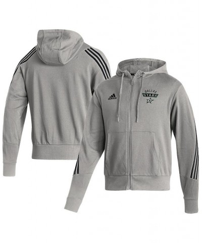 Men's Heathered Gray Dallas Stars Fashion Full-Zip Hoodie $31.89 Sweatshirt