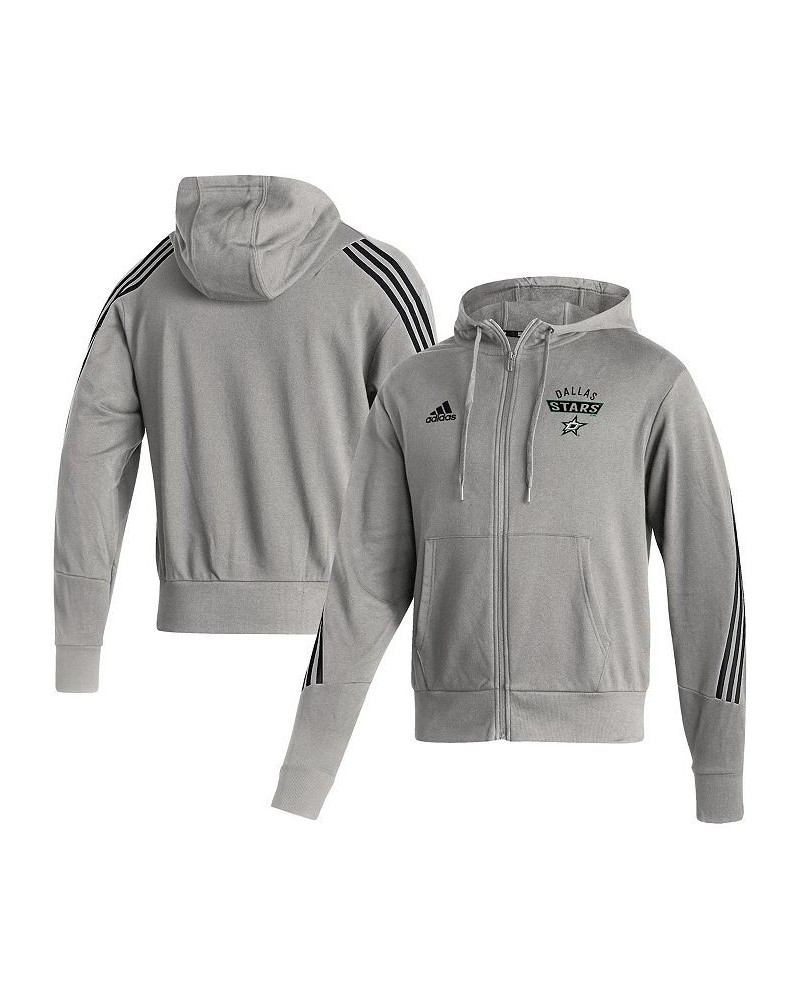 Men's Heathered Gray Dallas Stars Fashion Full-Zip Hoodie $31.89 Sweatshirt