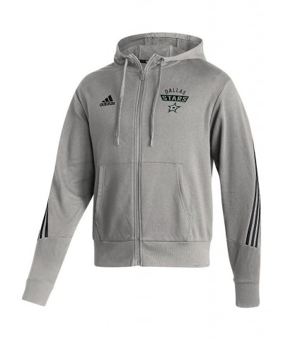 Men's Heathered Gray Dallas Stars Fashion Full-Zip Hoodie $31.89 Sweatshirt