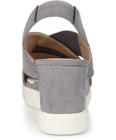 Women's Ronnie Wedge Sandals Gray $50.99 Shoes