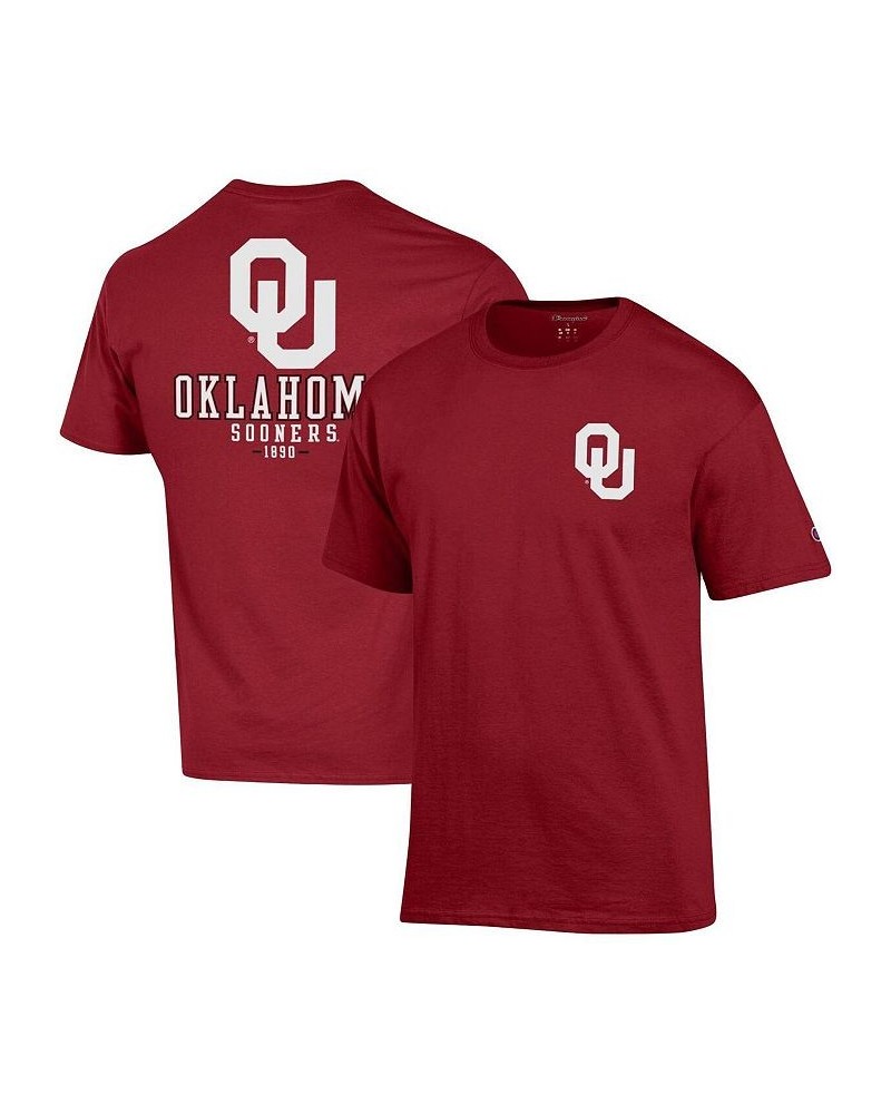 Men's Crimson Oklahoma Sooners Stack 2-Hit T-shirt $26.54 T-Shirts