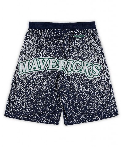 Men's Navy Dallas Mavericks Big and Tall Hardwood Classics Jumbotron Shorts $36.39 Shorts