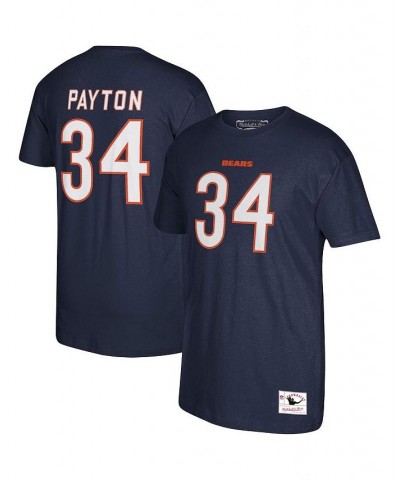 Men's Walter Payton Navy Chicago Bears Retired Player Logo Name and Number T-shirt $20.79 T-Shirts