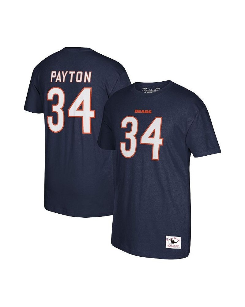 Men's Walter Payton Navy Chicago Bears Retired Player Logo Name and Number T-shirt $20.79 T-Shirts