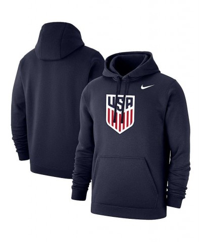 Men's Navy US Soccer Club Primary Pullover Hoodie $32.80 Sweatshirt