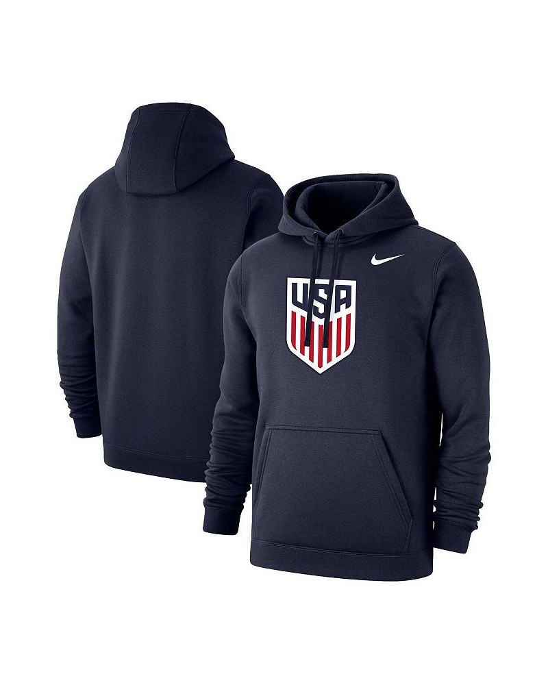 Men's Navy US Soccer Club Primary Pullover Hoodie $32.80 Sweatshirt