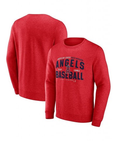 Men's Branded Heathered Red Los Angeles Angels Classic Move Pullover Sweatshirt $31.50 Sweatshirt