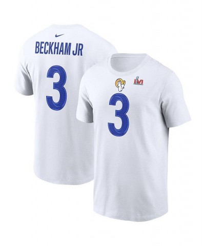 Men's Odell Beckham Jr. White Los Angeles Rams Super Bowl LVI Name Number T-shirt $20.90 T-Shirts