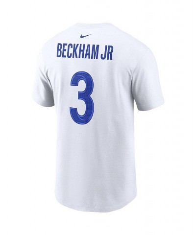 Men's Odell Beckham Jr. White Los Angeles Rams Super Bowl LVI Name Number T-shirt $20.90 T-Shirts