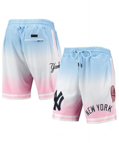 Men's Blue and Pink New York Yankees Team Logo Pro Ombre Shorts $45.10 Shorts