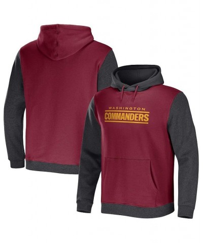 Men's NFL x Darius Rucker Collection by Burgundy, Charcoal Washington Commanders Colorblock Pullover Hoodie $28.29 Sweatshirt