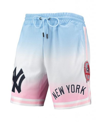 Men's Blue and Pink New York Yankees Team Logo Pro Ombre Shorts $45.10 Shorts