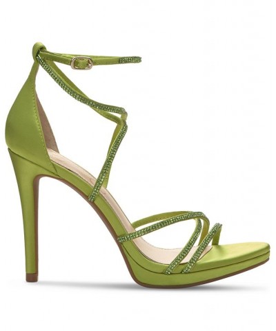 Jaeya Strappy Dress Sandals Green $44.69 Shoes