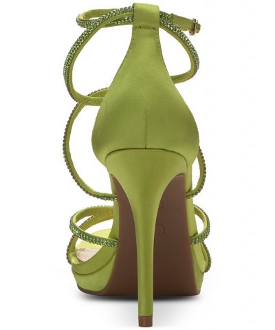 Jaeya Strappy Dress Sandals Green $44.69 Shoes