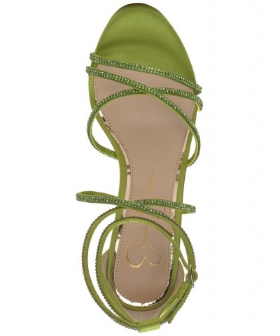 Jaeya Strappy Dress Sandals Green $44.69 Shoes