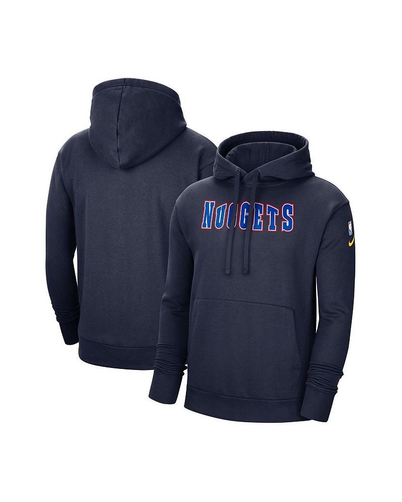 Men's Navy Denver Nuggets 2021/22 City Edition Essential Logo Pullover Hoodie $30.38 Sweatshirt