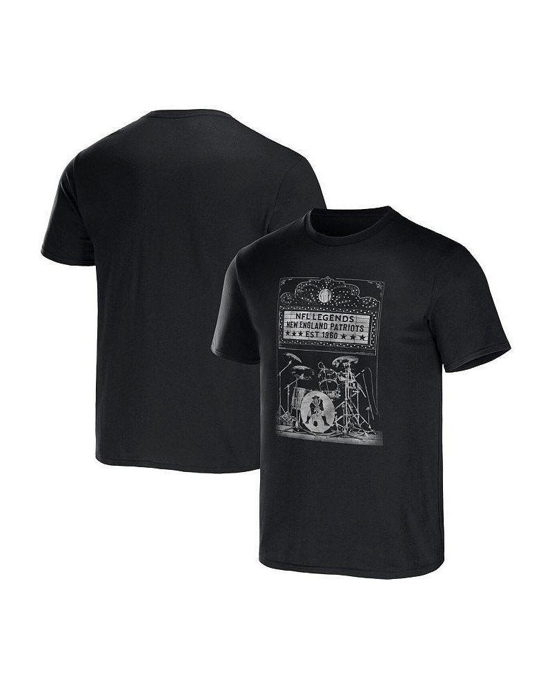 Men's NFL x Darius Rucker Collection by Black New England Patriots Band T-shirt $18.72 T-Shirts