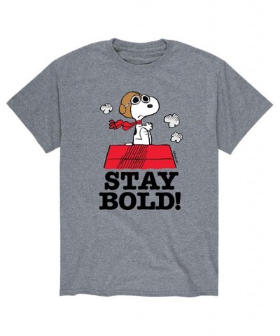 Men's Peanuts Stay Bold T-Shirt Gray $16.45 T-Shirts