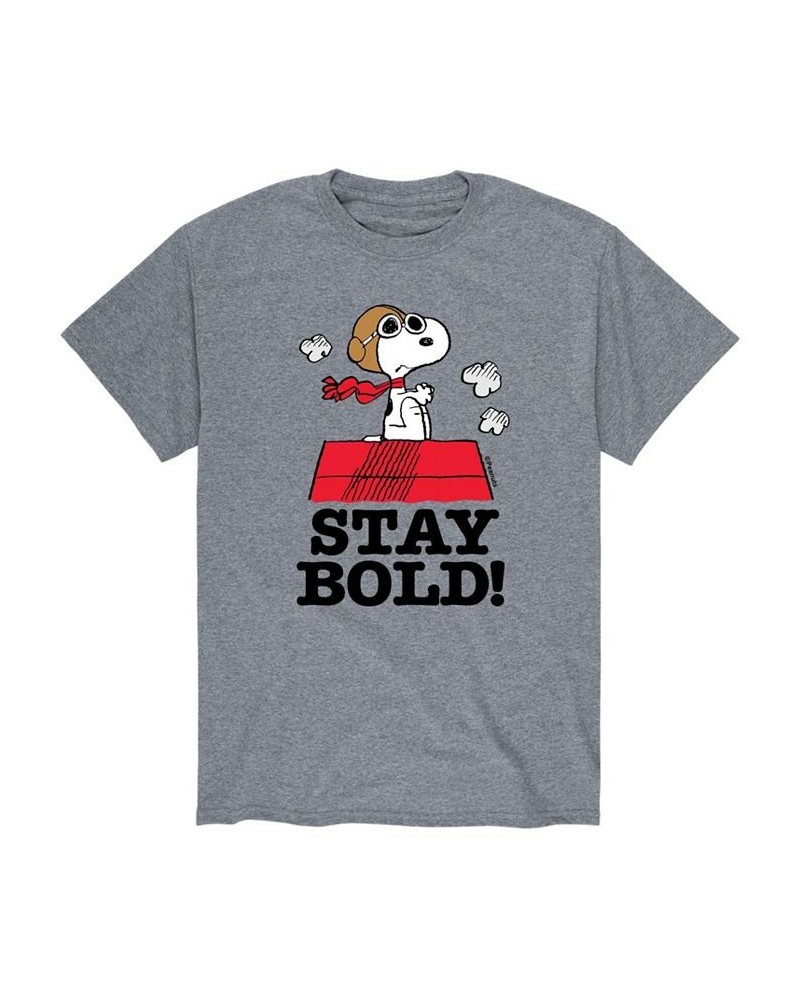 Men's Peanuts Stay Bold T-Shirt Gray $16.45 T-Shirts