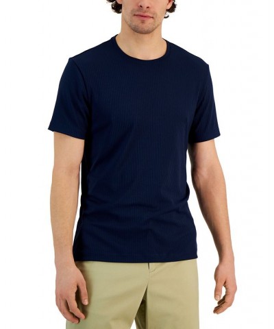 Men's Core Tech Solid Ribbed-Knit T-Shirt PD03 $10.56 T-Shirts