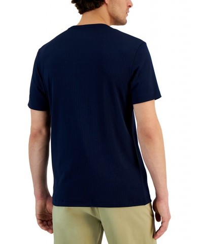 Men's Core Tech Solid Ribbed-Knit T-Shirt PD03 $10.56 T-Shirts