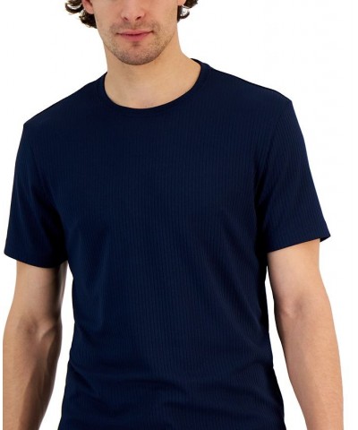 Men's Core Tech Solid Ribbed-Knit T-Shirt PD03 $10.56 T-Shirts